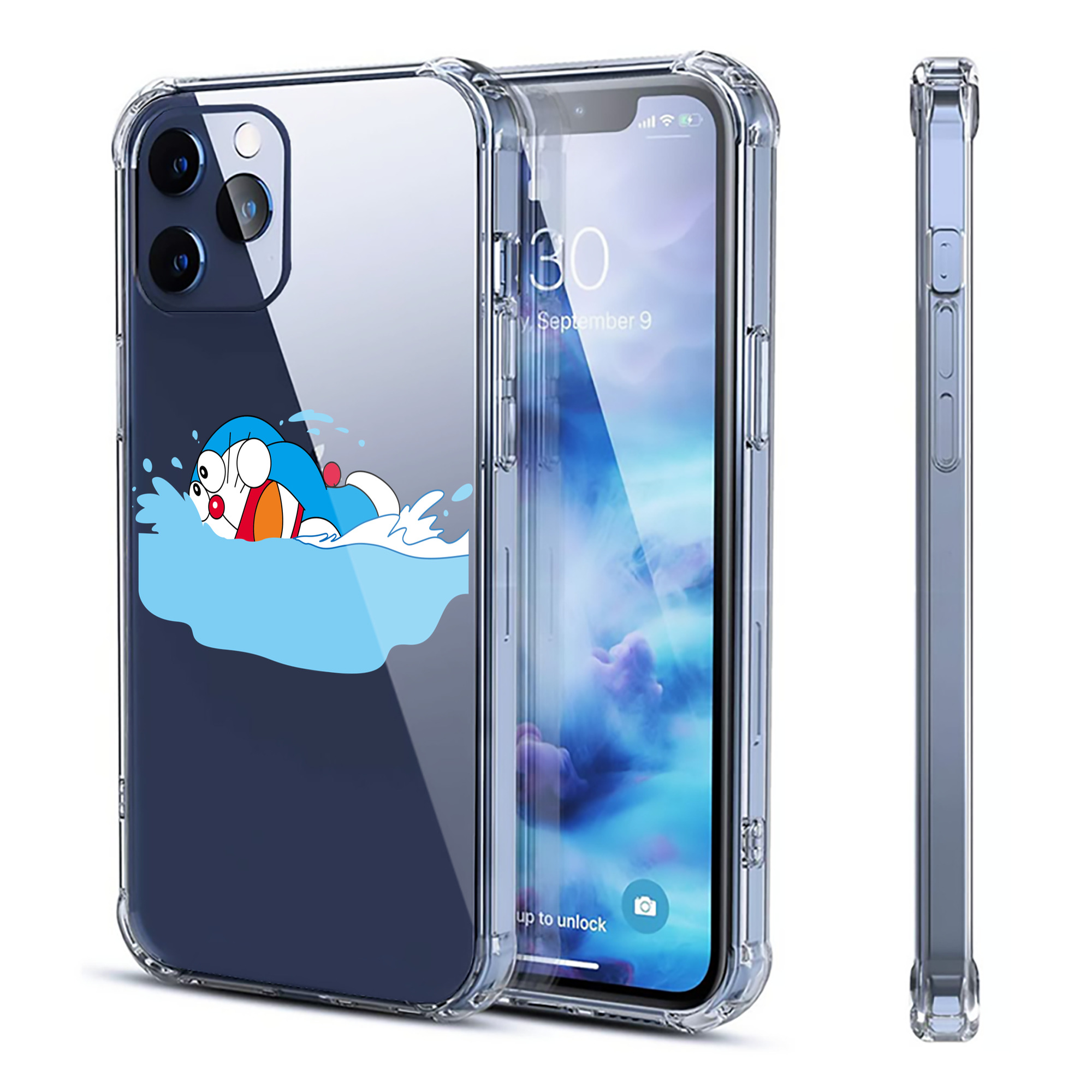 （画像用） ドラえもん Doraemon 【iPhone 12シリーズ対応】透明スマホケース（クリアソフトケース）